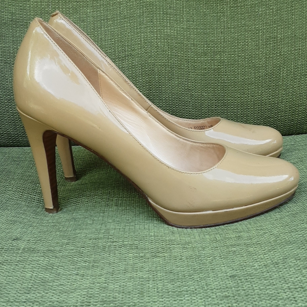 Cole Haan/Nike Air patent leather platform heel.